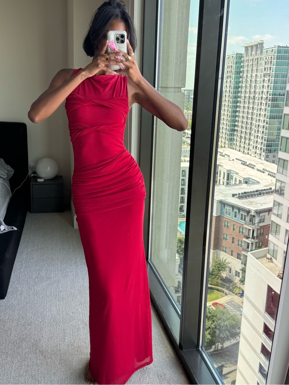 Peppermayo Scarlet Ruched Maxi Dress - Picture 3 of 4